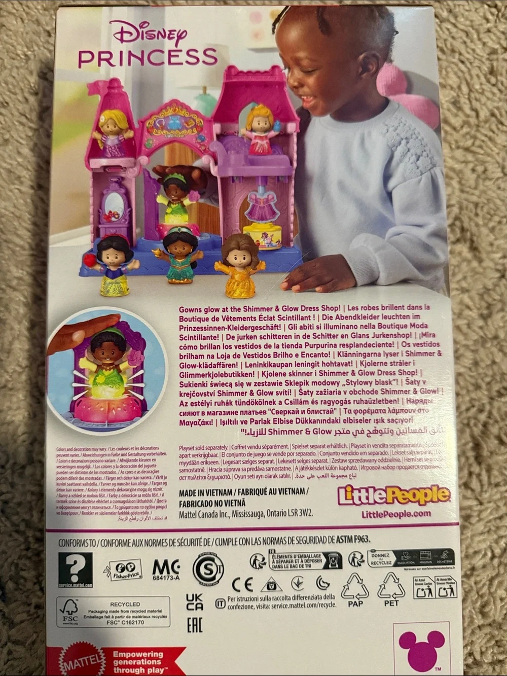 Fisher-Price Disney Princess Little People Shimmer & GlowFigure Set